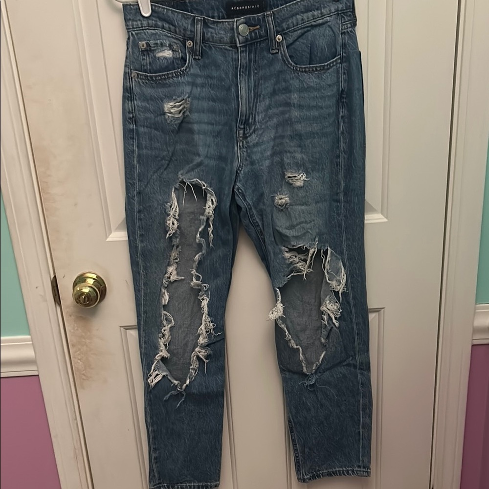 Medium Wash Ripped Jeans